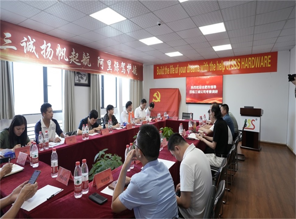 The mayor of Hefei and the government's business department came to Sancheng Group for research work